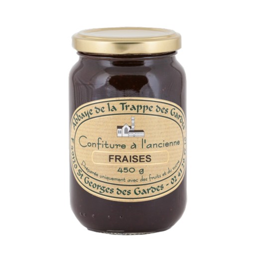 Confiture à l'ancienne de fraise fabriquée par l'Abbaye ND des Gardes