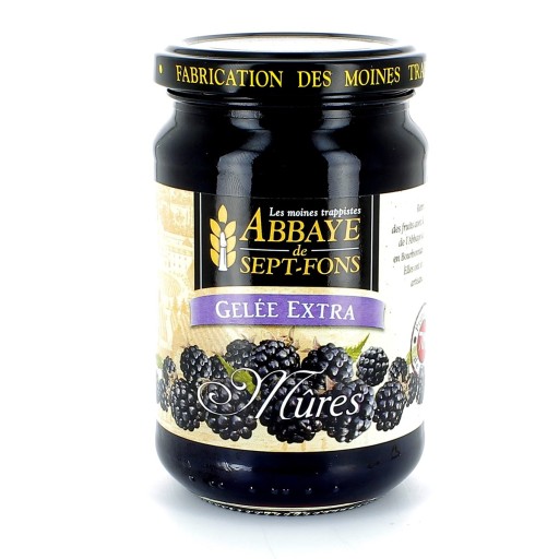 Gelée extra de mûres produite par l'Abbaye de Sept-Fons