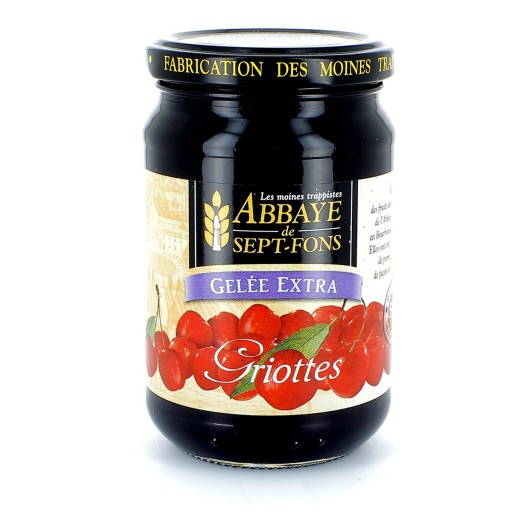 Gelée extra de griottes produite par l'Abbaye de Sept-Fons