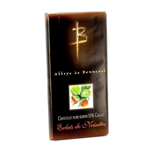 Tablette de chocolat noir surfin et noisettes de Confiseries