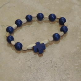 Dizainier bracelet en bois bleu de Pour ma prière