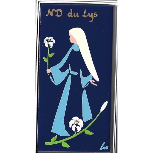 Céramique Notre du Lys, peinte à la main et personnalisable de Vierge Marie