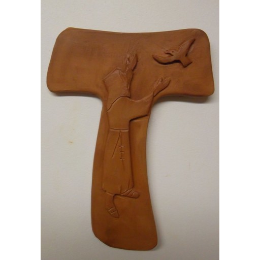 croix en terre cuite  de Croix & Chapelets