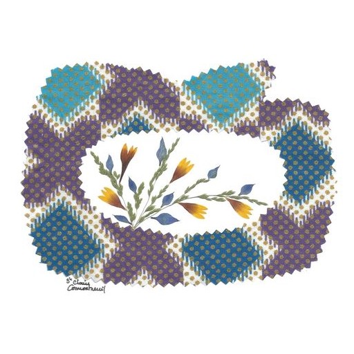 carte fleurs naturelles séchées, note africaine de Carterie