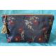 Trousse doublée \\"Fleurs au vent\\" Bleu et rouge de Trousses & Accessoires