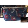 Trousse doublée \\"Fleurs au vent\\" Bleu et rouge de Trousses & Accessoires