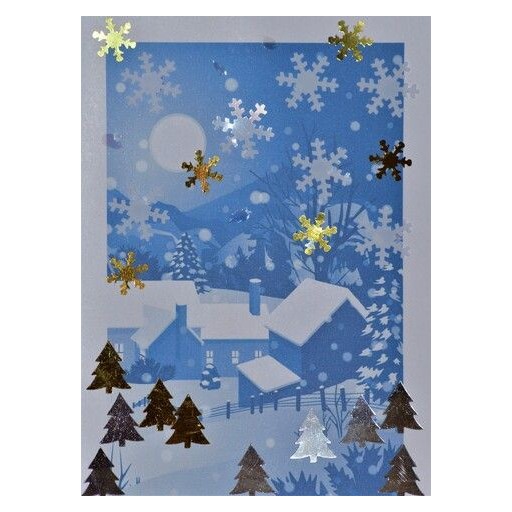 Carte paysage hivernal de Cartes de fin d'année