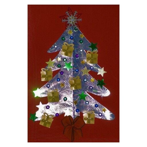 Carte sapins argentés de Cartes de fin d'année