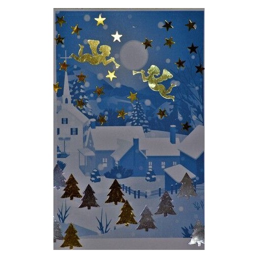 Carte paysage hivernal de Cartes de fin d'année