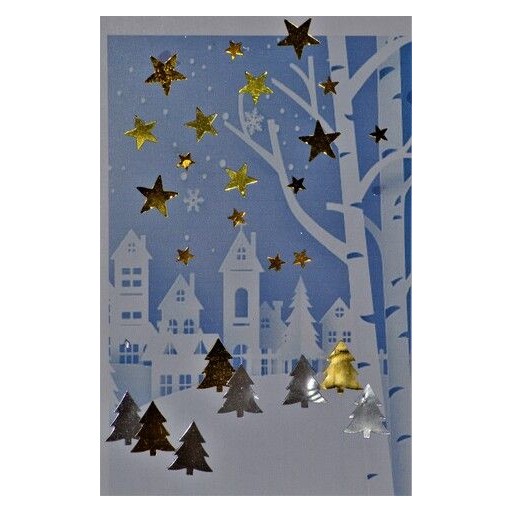 Carte paysage hivernal de Cartes de fin d'année