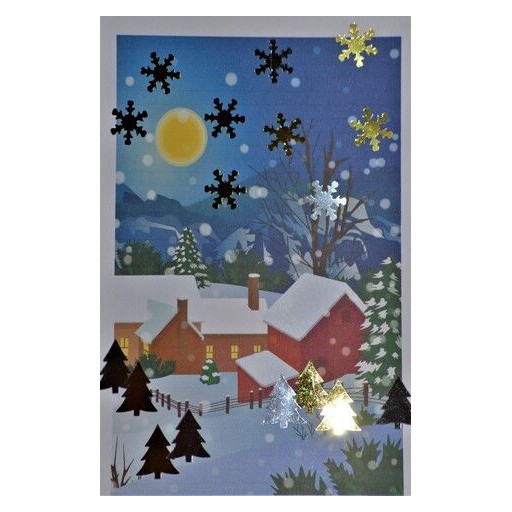 Carte paysage hivernal de Cartes de fin d'année