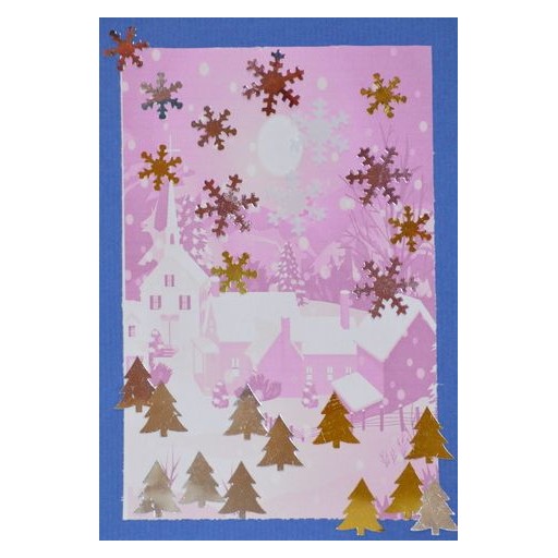 Carte paysage hivernal de Cartes de fin d'année