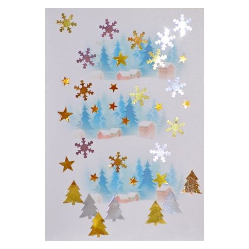 Carte paysage hivernal de Cartes de fin d'année