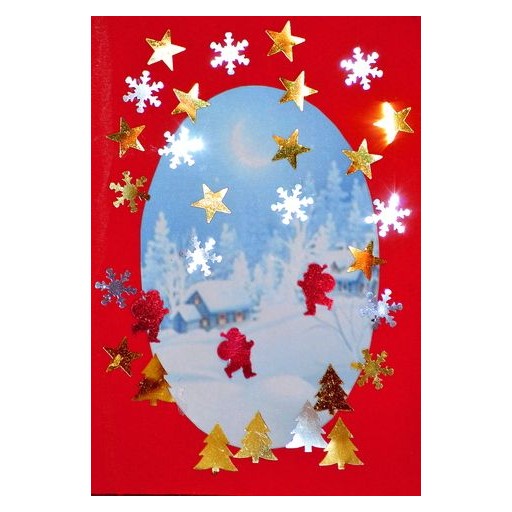 Carte paysage hivernal de Cartes de fin d'année