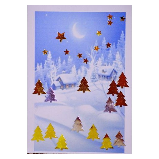 Carte paysage hivernal de Cartes de fin d'année