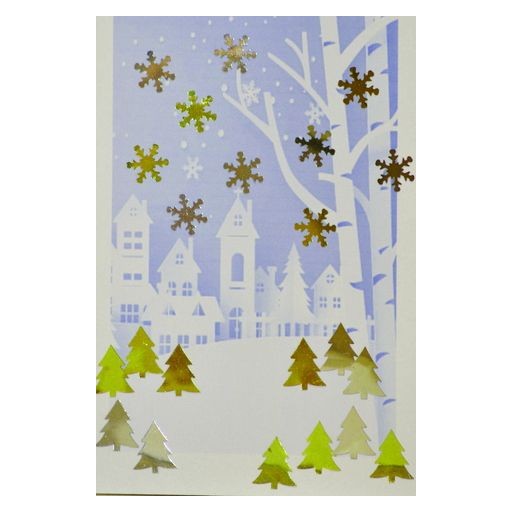 Carte paysage hivernal de Cartes de fin d'année