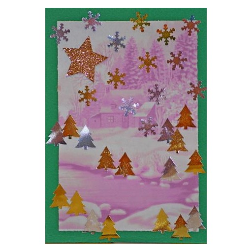 Carte paysage hivernal de Cartes de fin d'année