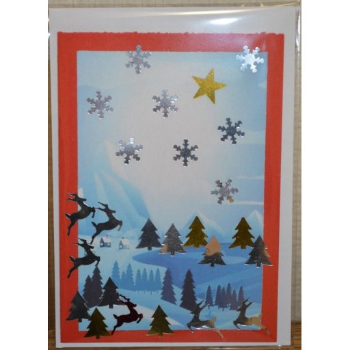 Carte paysage hivernal de Cartes de fin d'année