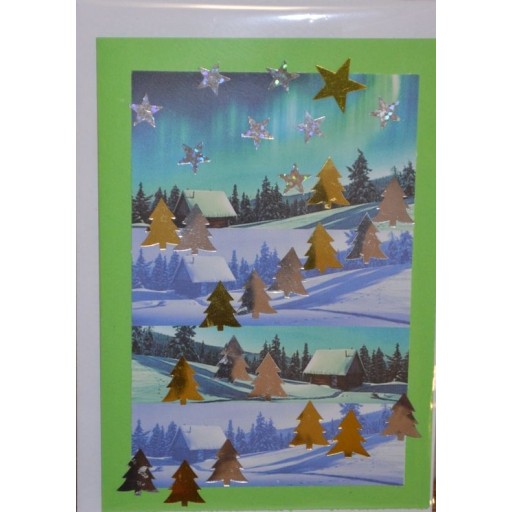 Carte paysage hivernal de Cartes de fin d'année