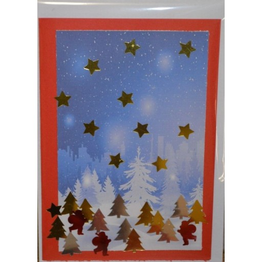 Carte paysage hivernal de Cartes de fin d'année