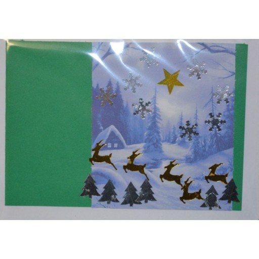 Carte paysage hivernal de Cartes de fin d'année