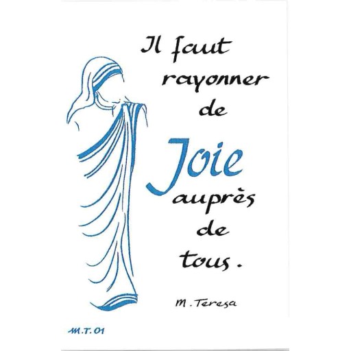 Carte Prière - MT01 - JOIE 