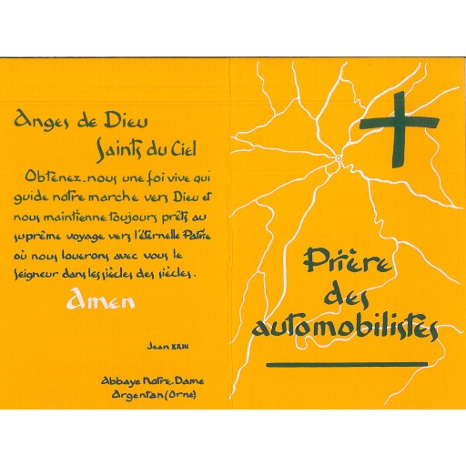 Carte Prière - PE02 Prière des Automobilistes 