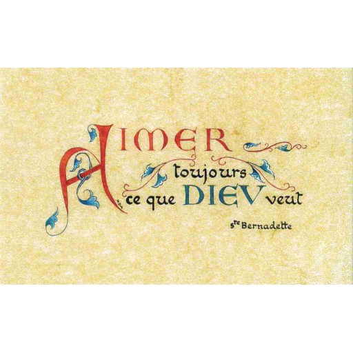 Carte Prière - PF16 - Aimer ....Ce que DIEU Veut 
