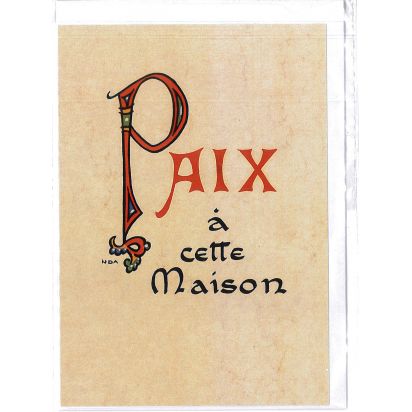 Texte Calligraphiés - TPC487 Paix à cette Maison 