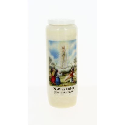 Bougie de neuvaine Notre Dame de Fatima 