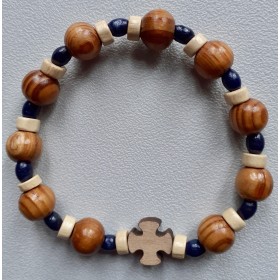 Bracelet dizainier élastique tout en bois - Produit monastique Carmélites de Montmartre