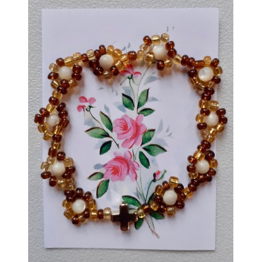 Bracelet dizainier nacre - Produit monastique Carmel de Montmartre - Enfant ou petit poignet