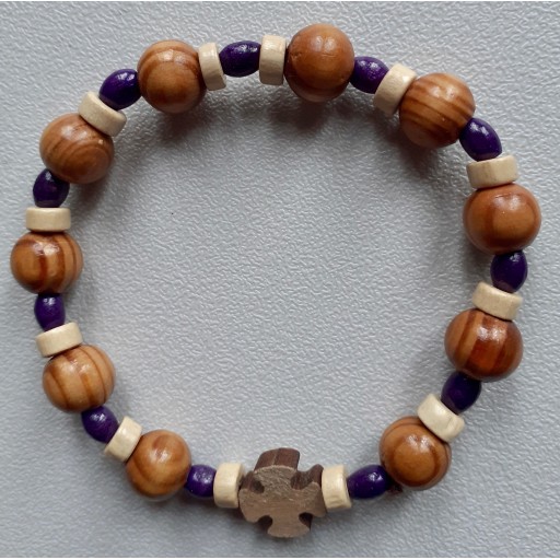 Bracelet dizainier tout en bois - Produit monastique Carmel de Montmartre