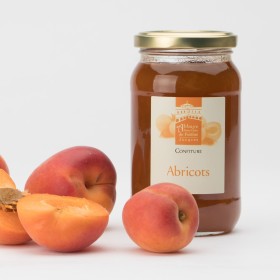 Confiture d'abricots à l'ancienne cuite en chaudron en cuivre, abbaye de Jouques, 430g