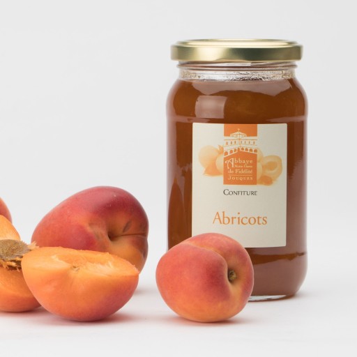 Confiture d'abricots à l'ancienne cuite en chaudron en cuivre, abbaye de Jouques, 430g