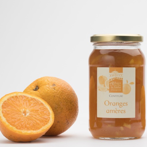Confiture d'oranges amères, préparée selon une recette ancienne par les moniales de l'Abbaye de Jouques, 430g