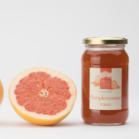 Confiture de pamplemousses roses, cuite à l'ancienne par les moniales de l'Abbaye de Jouques, 430g