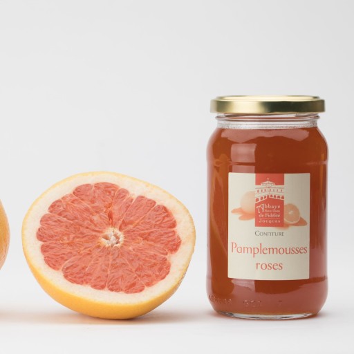 Confiture de pamplemousses roses, cuite à l'ancienne par les moniales de l'Abbaye de Jouques, 430g