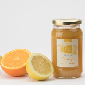 confiture d'oranges et citrons, cuite à l'ancienne dans un chaudron de cuivre, abbaye de Jouques, 430 gr