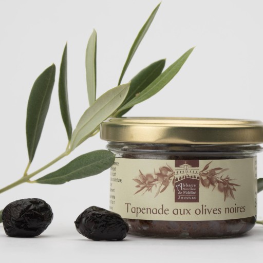 Tapenade noire confectionnée par les ateliers de l'Abbaye de Jouques, 84g