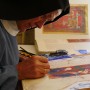 Cartes pour une première communion, reproduction d'une enluminure peinte par une moniale de l'Abbaye de Jouques