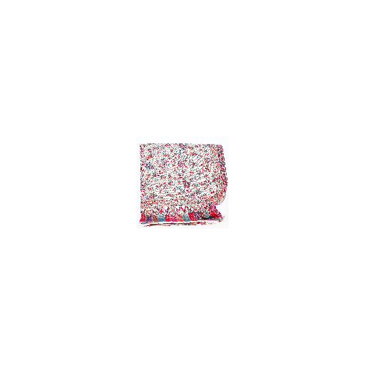Châle Indien Rose et Fushia Bords à Bandes | ANANDA MATHA (Monastère) - Kerala en Inde
