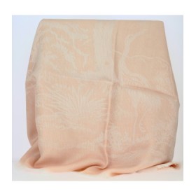 Châle Indien orange dégradé | ANANDA MATHA (Monastère) - Kerala en Inde